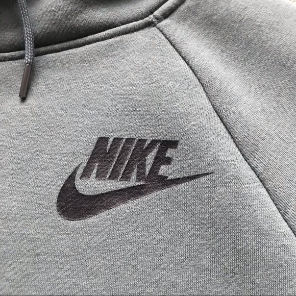 Nike Women’s Funnel Neck Pocket Sweatshirt In Beautiful Blue Green Sage - Picture 4 of 16